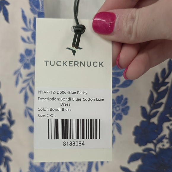 New Tuckernuck Bondi Blues Cotton Voile Izzie Dress Size XXL - Picture 4 of 9